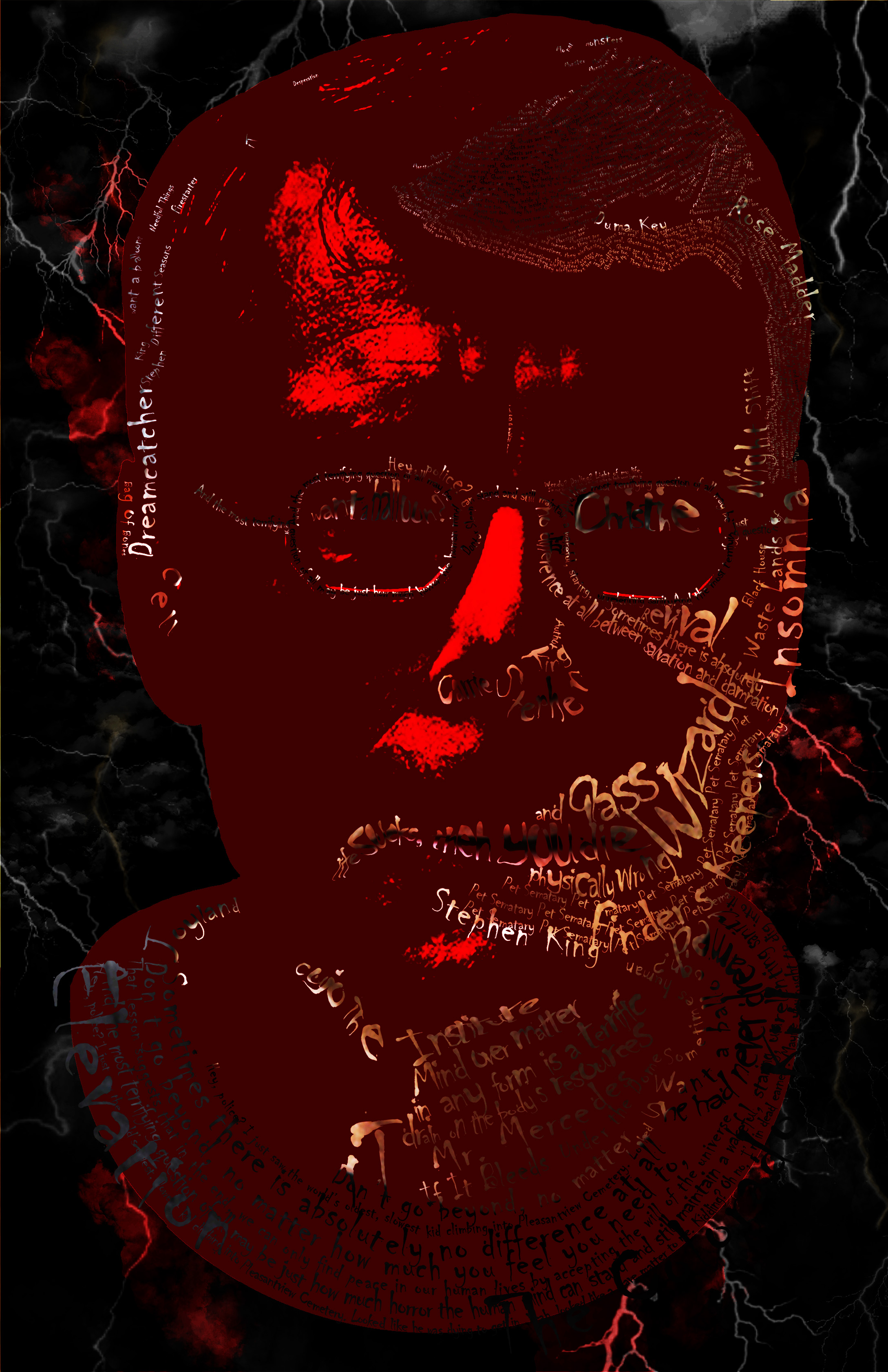 Stephen King Typographical Portrait